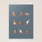 English Bulldog Yoga Stationery Card Gallery Image 2
