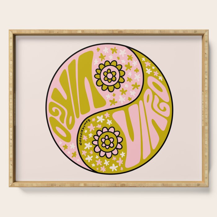 Virgo Yin Yang Serving Tray Gallery Image 1