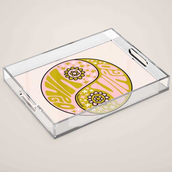 Virgo Yin Yang Acrylic Tray Gallery Image 1