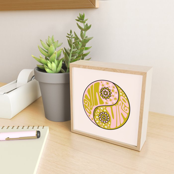 Virgo Yin Yang Mini Art Print Gallery Image 2