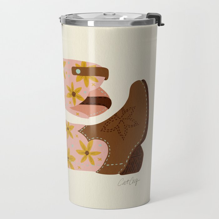 Cowgirl Boots â Blush & Mint Travel Mug Gallery Image 2