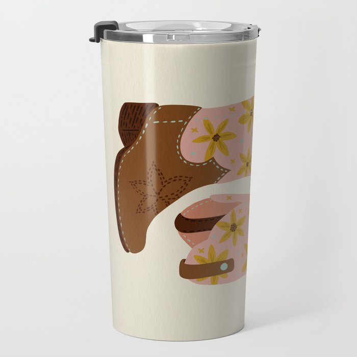 Cowgirl Boots â Blush & Mint Travel Mug Gallery Image 3