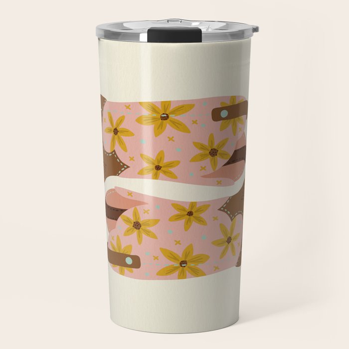Cowgirl Boots â Blush & Mint Travel Mug Gallery Image 1
