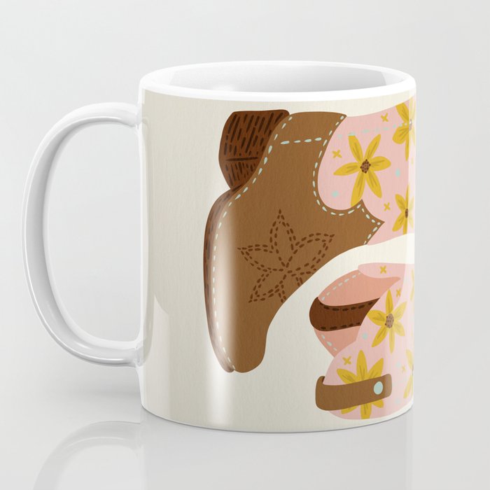 Cowgirl Boots â Blush & Mint Coffee Mug Gallery Image 3