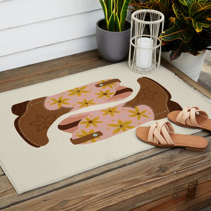 Cowgirl Boots â Blush & Mint Outdoor Rug Gallery Image 2