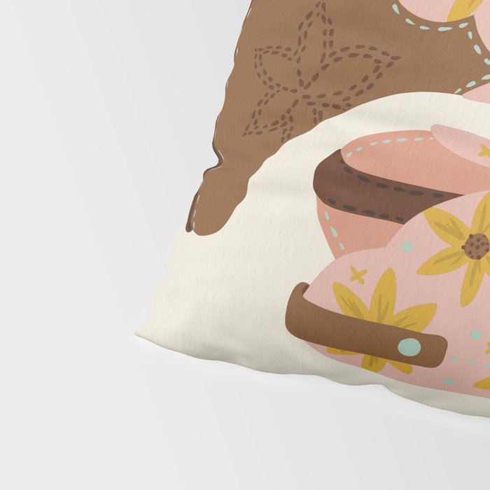 Cowgirl Boots â Blush & Mint Pillow Sham Gallery Image 4