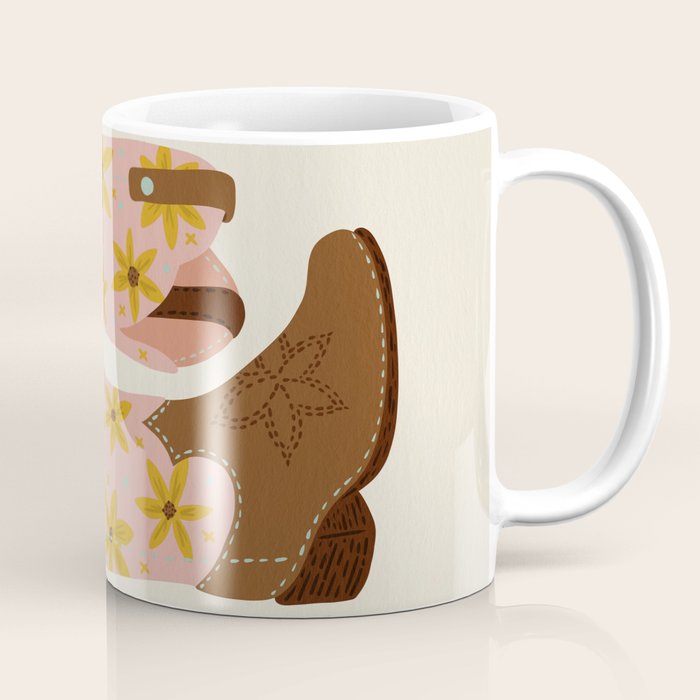 Cowgirl Boots â Blush & Mint Coffee Mug Gallery Image 1