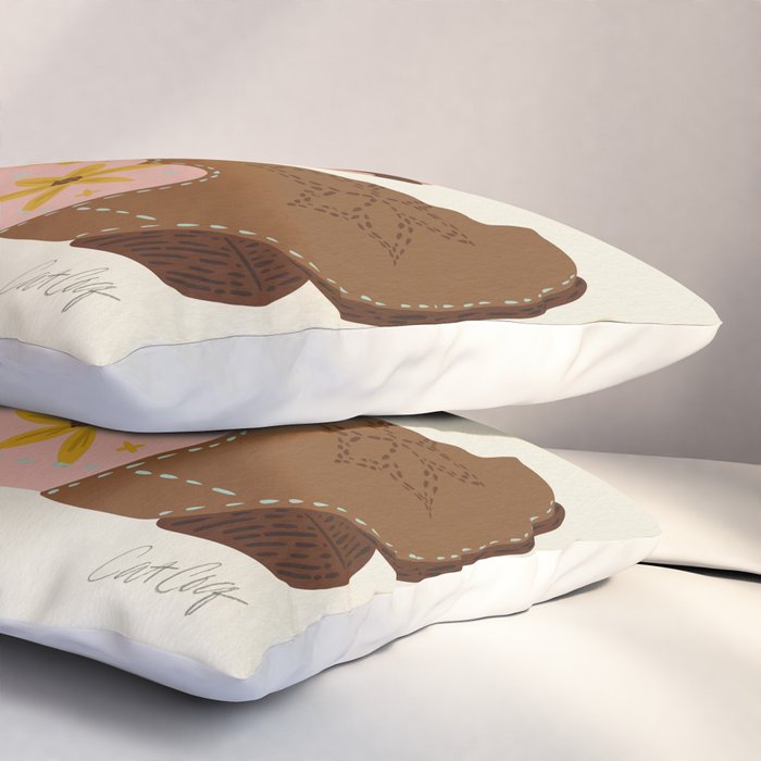 Cowgirl Boots â Blush & Mint Pillow Sham Gallery Image 3