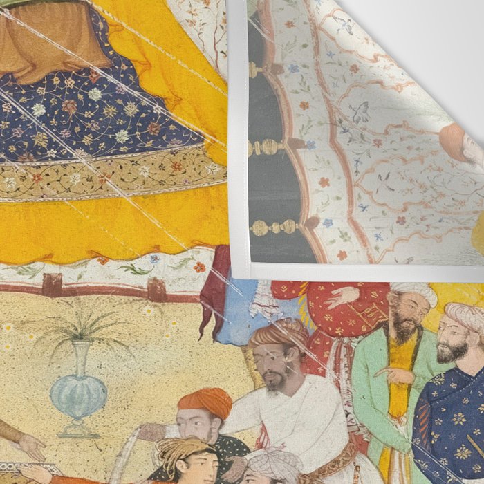 Artist Basawan (Designer) Title The Young Emperor Akbar Arrests the Insolent Shah Abuâl-Maali Indian Miniature Painting Wall Tapestry Gallery Image 3