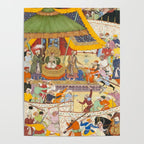 Artist Basawan (Designer) Title The Young Emperor Akbar Arrests the Insolent Shah Abuâl-Maali Indian Miniature Painting Poster Gallery Image 4