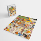 Artist Basawan (Designer) Title The Young Emperor Akbar Arrests the Insolent Shah Abuâl-Maali Indian Miniature Painting Jigsaw Puzzle Gallery Image 2