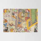 Artist Basawan (Designer) Title The Young Emperor Akbar Arrests the Insolent Shah Abuâl-Maali Indian Miniature Painting Rug Gallery Image 2
