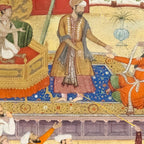 Artist Basawan (Designer) Title The Young Emperor Akbar Arrests the Insolent Shah Abuâl-Maali Indian Miniature Painting Coffee Mug Gallery Image 2
