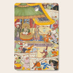 Artist Basawan (Designer) Title The Young Emperor Akbar Arrests the Insolent Shah Abuâl-Maali Indian Miniature Painting Cutting Board Gallery Image 1