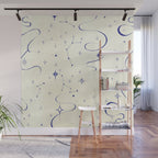 White and dark blue mystical starry night Wall Mural Gallery Image 1