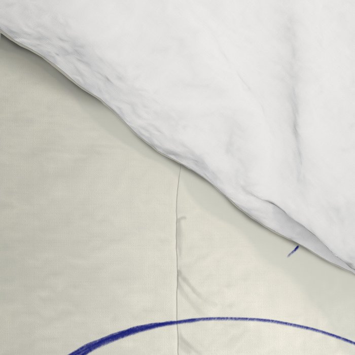 White and dark blue mystical starry night Comforter Gallery Image 4