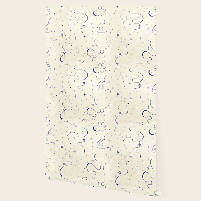 White and dark blue mystical starry night Wallpaper Gallery Image 2