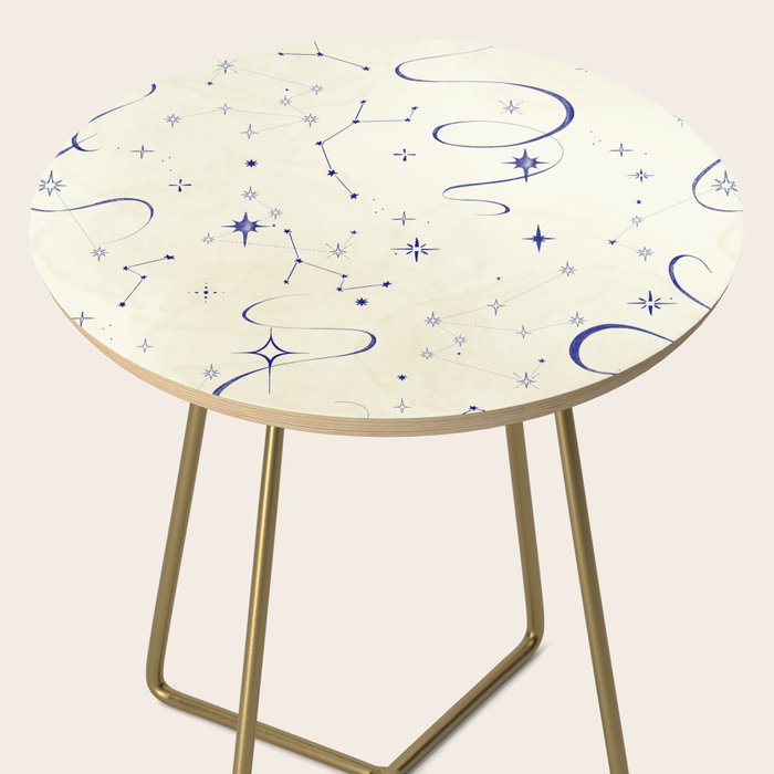 White and dark blue mystical starry night Side Table Gallery Image 2