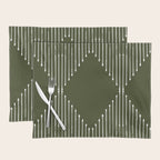 Geo (Olive Green) Placemat Gallery Image 1