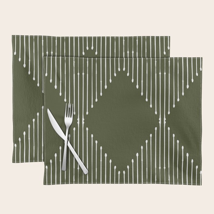 Geo (Olive Green) Placemat Gallery Image 1