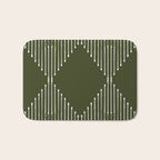 Geo (Olive Green) Bath Mat Gallery Image 1