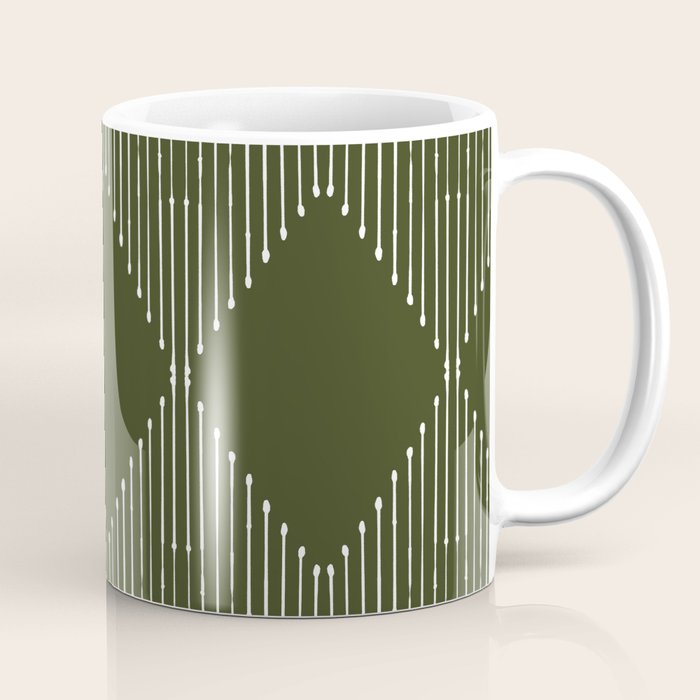 Geo (Olive Green) Coffee Mug Gallery Image 1