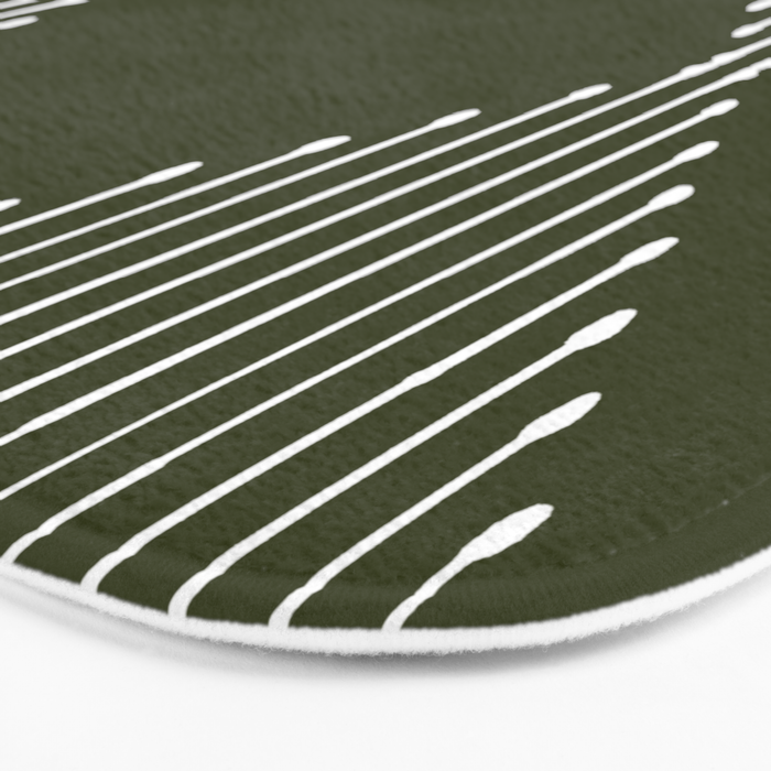 Geo (Olive Green) Bath Mat Gallery Image 3