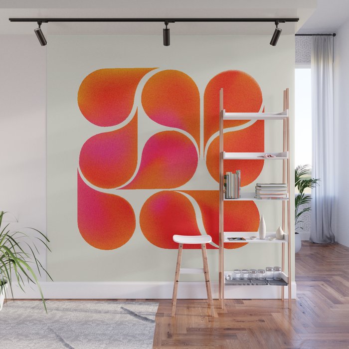 Gradient Playful Shapes  Wall Mural Gallery Image 1