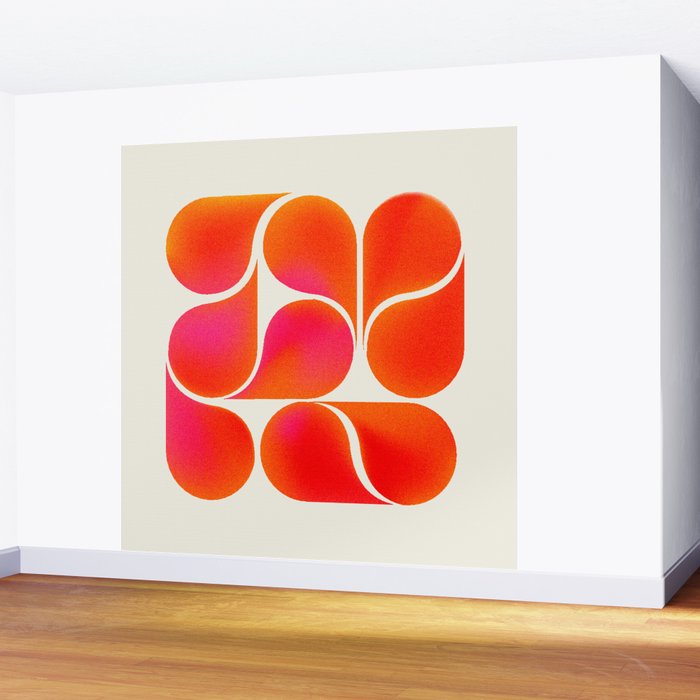 Gradient Playful Shapes  Wall Mural Gallery Image 2