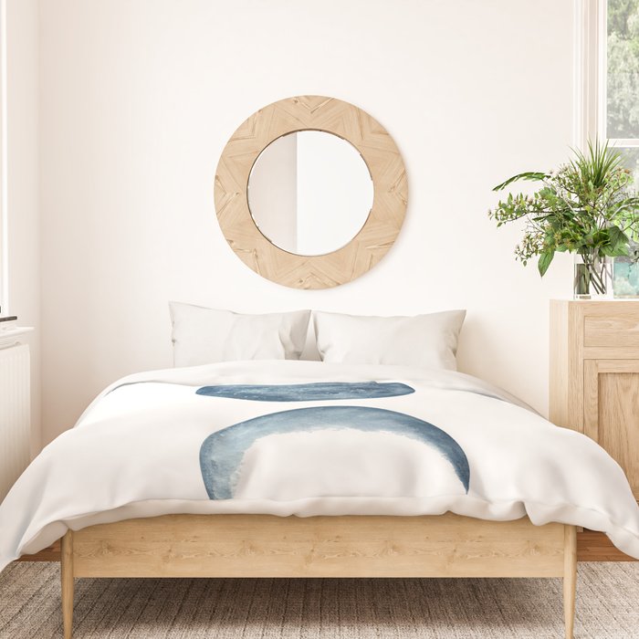 Blue Moon Phases Watercolor Duvet Cover Gallery Image 3