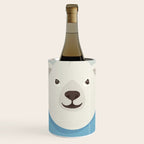 Whimsy Polar Bear, Animal Portrait Wine Chiller Gallery Image 1