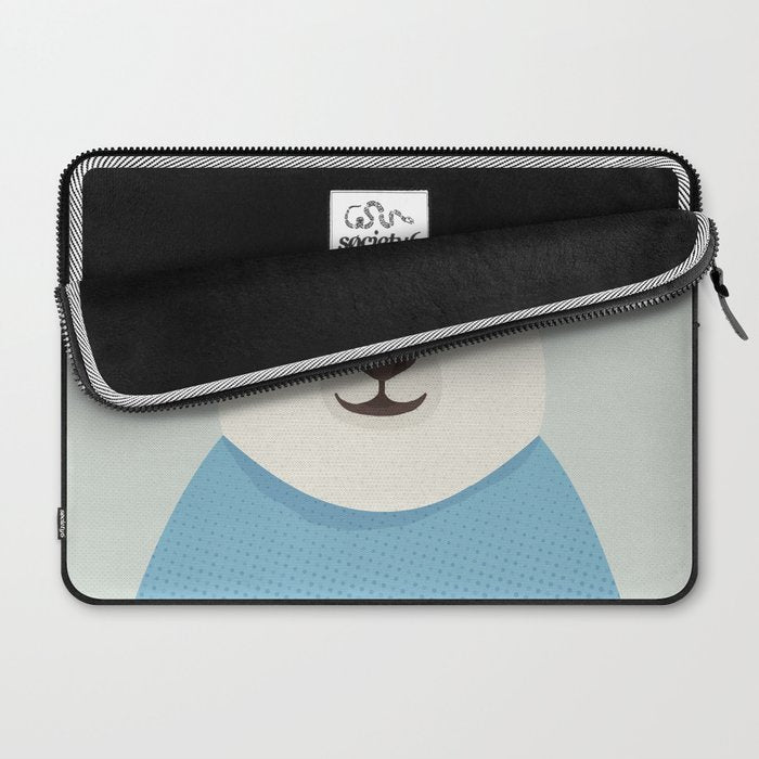 Whimsy Polar Bear, Animal Portrait Laptop Sleeve Gallery Image 2