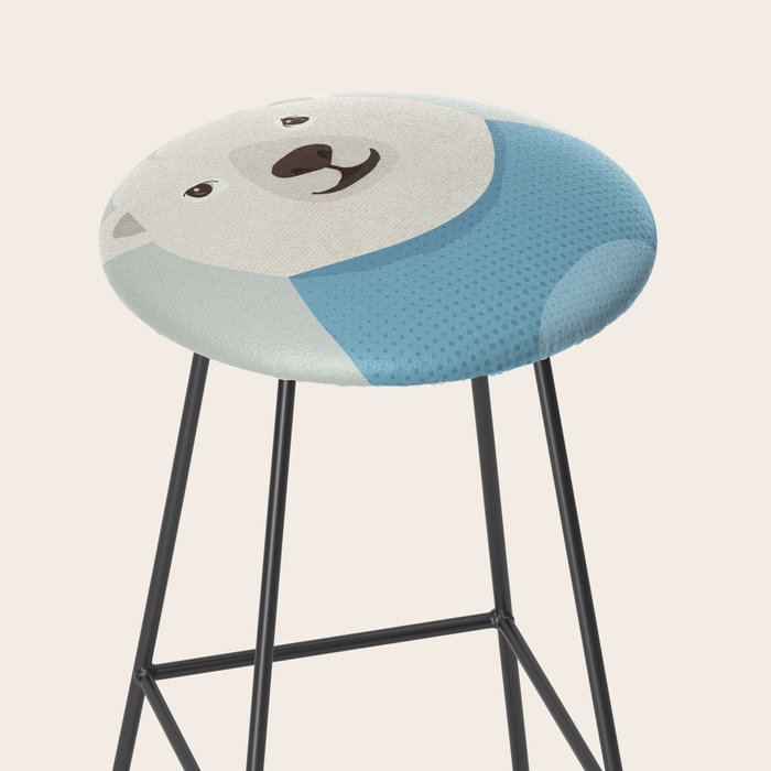 Whimsy Polar Bear, Animal Portrait Stool Gallery Image 2