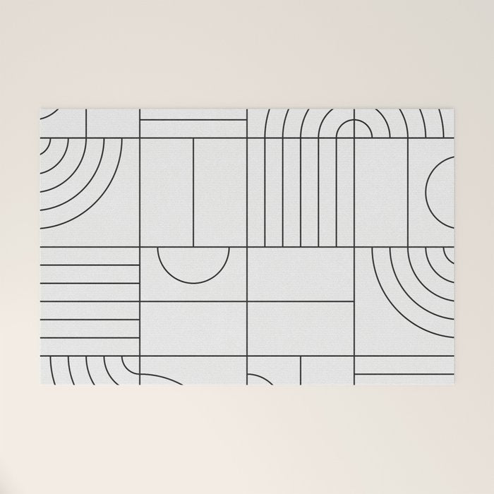 My Favorite Geometric Patterns No.19 - White Welcome Mat Gallery Image 1