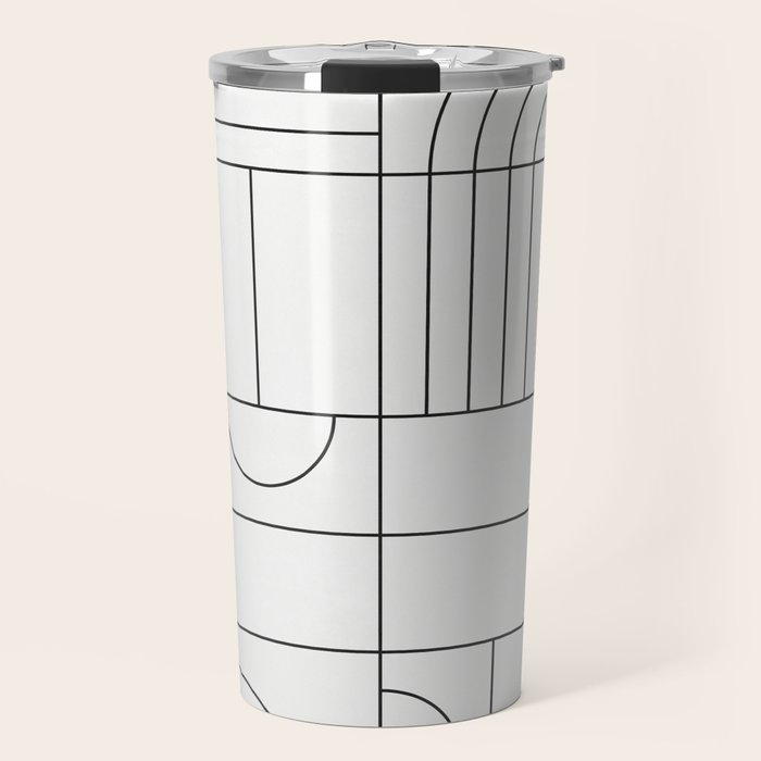 My Favorite Geometric Patterns No.19 - White Travel Mug Gallery Image 1