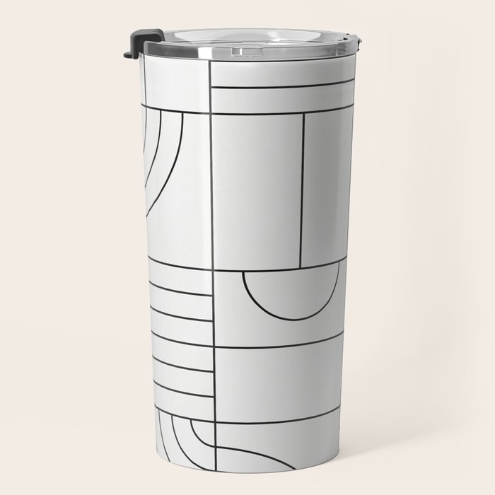 My Favorite Geometric Patterns No.19 - White Travel Mug Gallery Image 3