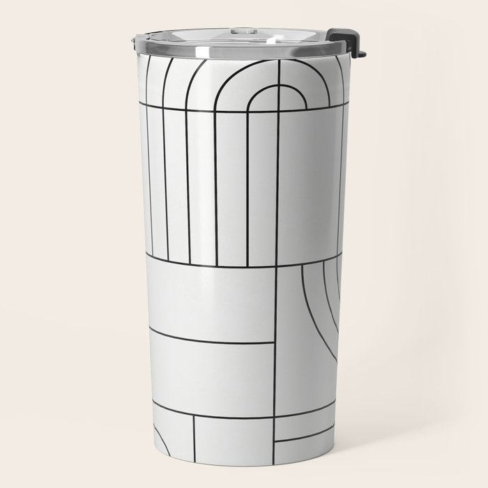 My Favorite Geometric Patterns No.19 - White Travel Mug Gallery Image 2