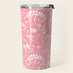 Excavated Dinosaur Fossils in Candy Pink Travel Mug Gallery Image 2