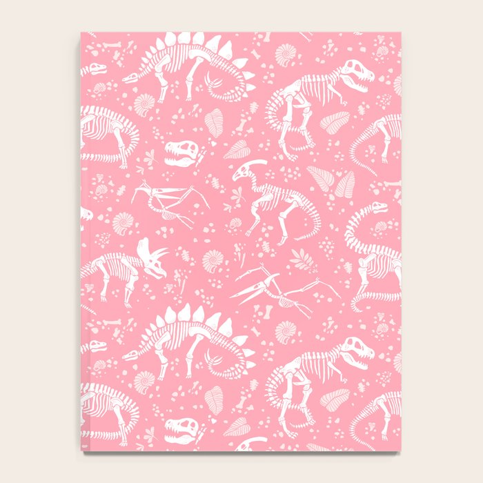 Excavated Dinosaur Fossils in Candy Pink Notebook Gallery Image 4