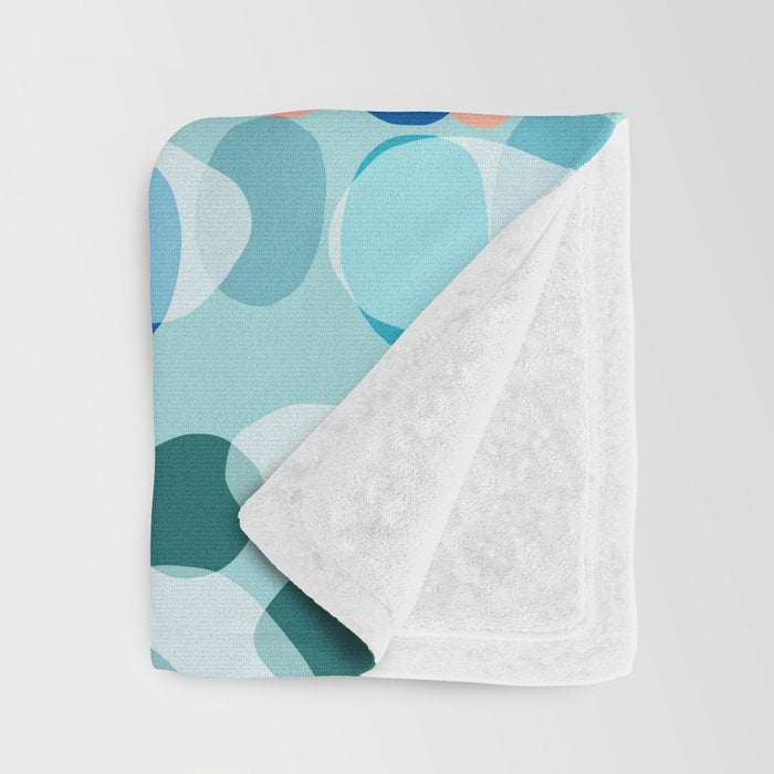 Rock Pool reflection - sea green Throw Blanket Gallery Image 3