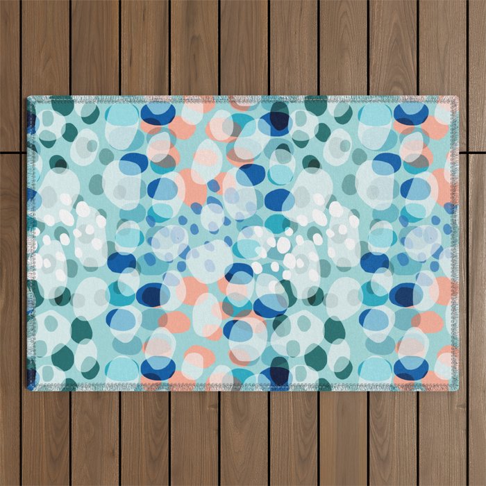 Rock Pool reflection - sea green Outdoor Rug Gallery Image 1