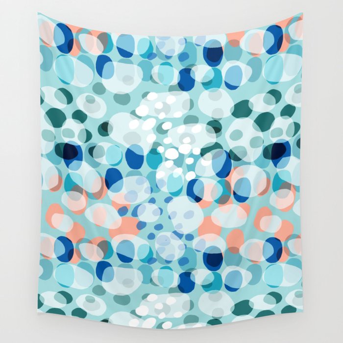 Rock Pool reflection - sea green Wall Tapestry Gallery Image 4