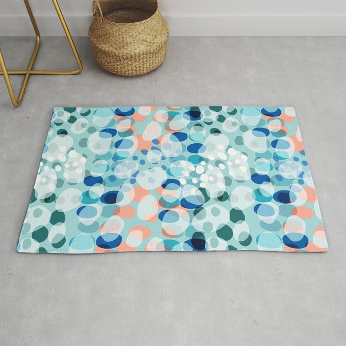 Rock Pool reflection - sea green Rug Gallery Image 1