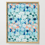 Rock Pool reflection - sea green Serving Tray Gallery Image 1