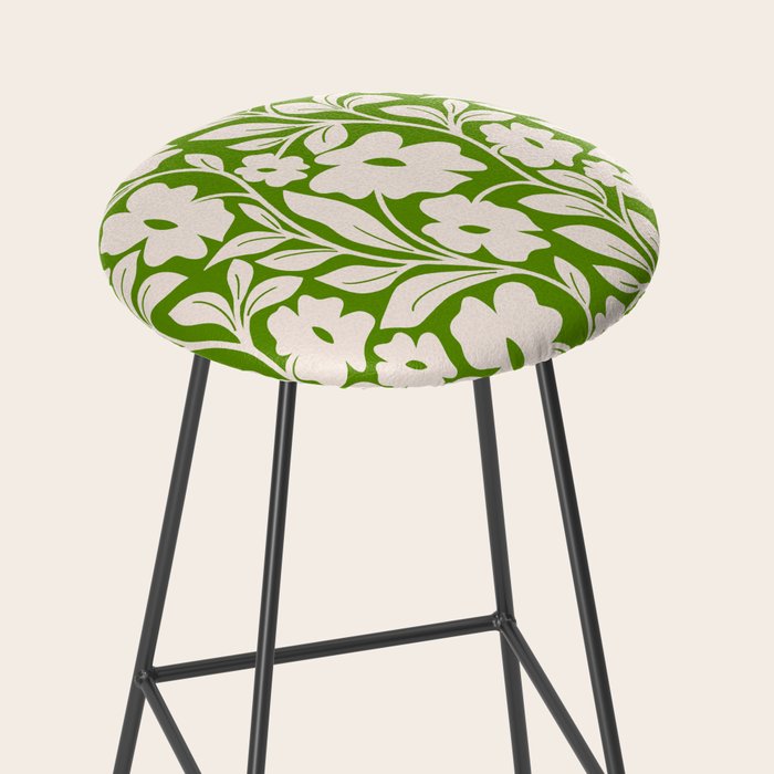 Tropical Vines Pattern - Green Stool Gallery Image 2