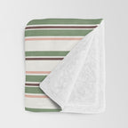 Daybed Stripe Ivory Green Multi Throw Blanket Gallery Image 3