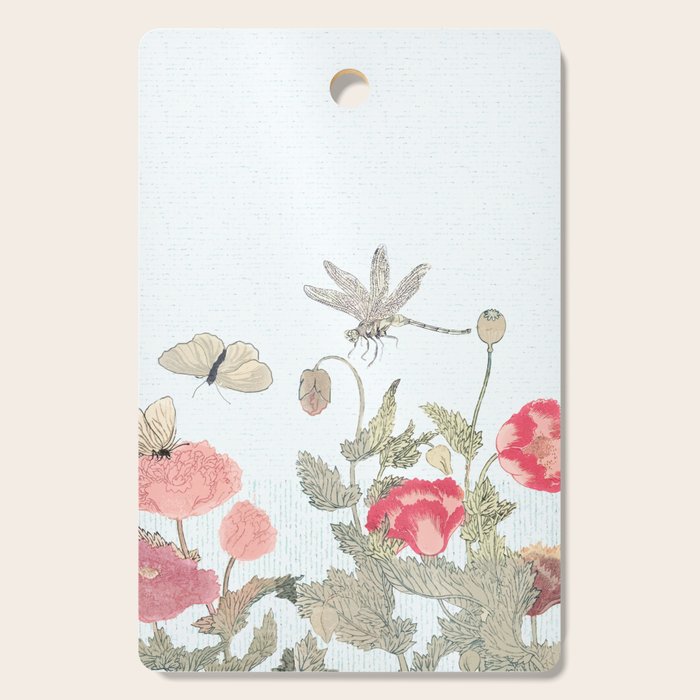 Butterflies, Dragonfly and  flowers Cutting Board Gallery Image 1
