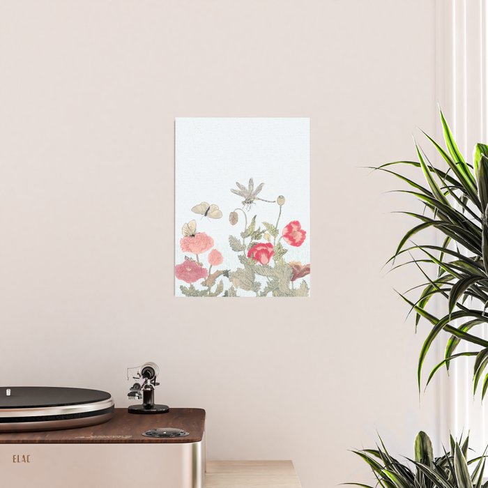 Butterflies, Dragonfly and  flowers Poster Gallery Image 2