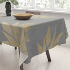 Glam Pineapple Art in Gray and Gold Tablecloth Gallery Image 3