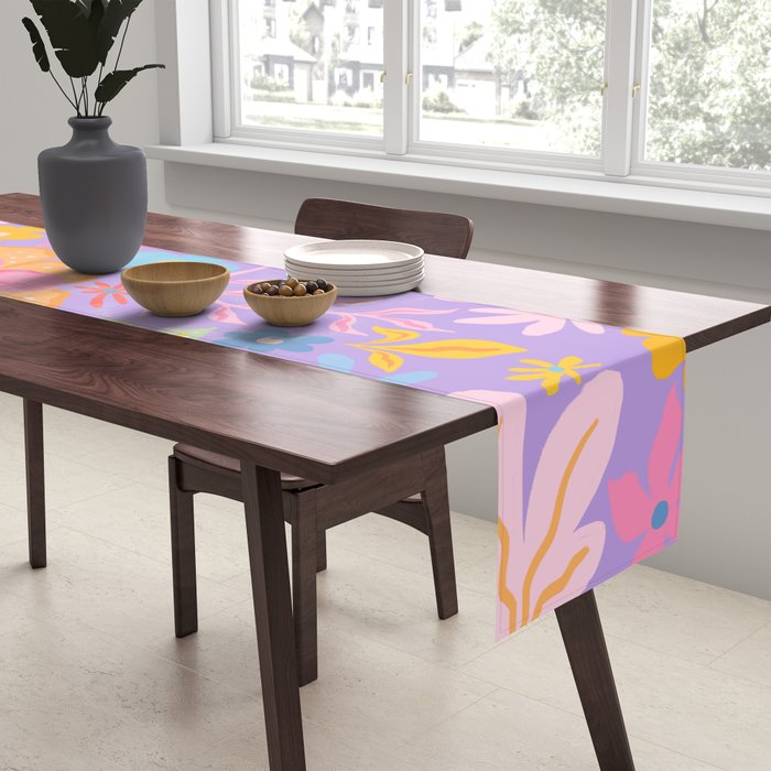 Candy Flowers Lilac Table Runner Gallery Image 2